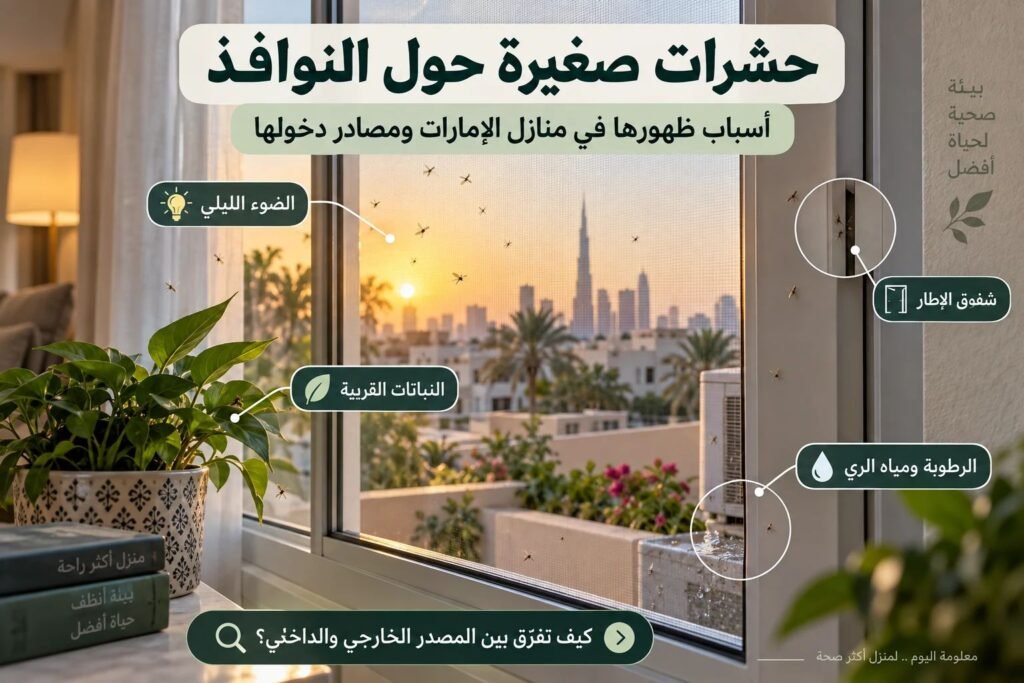 حشرات صغيرة حول النوافذ